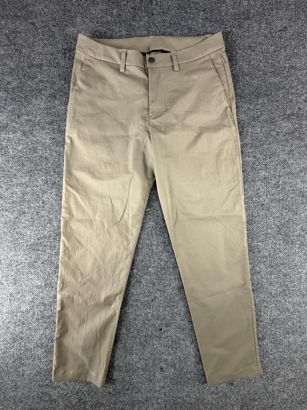 Lululemon Pants Mens 34x30 Beige Chino Slim Tapered Stretch Pockets Casual
